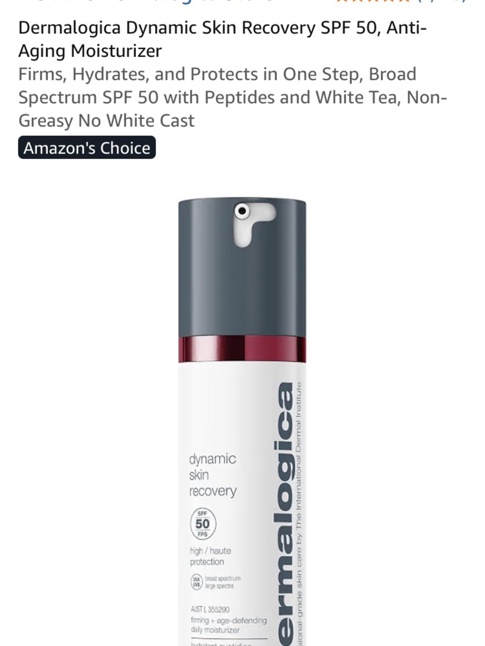 dermalogica Dynamic Skin Recovery Moisturizer – White, Gray, Maroon